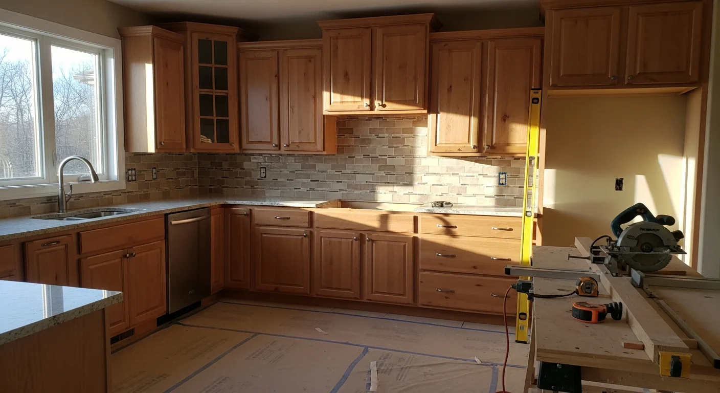 Residential construction and remodeling work in progress