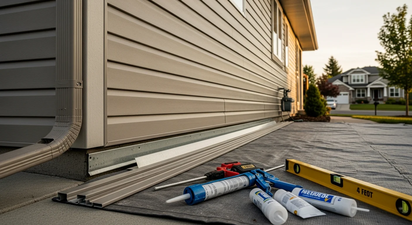 Professional siding installation on residential home